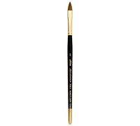 Silver Brush Limited Renaissance Cats Tongue Oil Paintbrush, Size 8 | Short Handle, Watercolour, Soft Kolinsky-Grade Sable Bristle, Superb Paint Absorbency, Versatile Strokes, Tabletop Painting