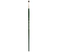 Silver Brush Limited Ruby Satin Bright Oil and Acrylic Paintbrush, Size 2 | Long Handle, Heavy-body Paint, Fine Point Stiff Synthetic Bristle, Superb Paint Absorbency, Tight Strokes, Easel Painting