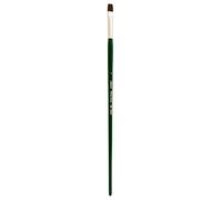 Silver Brush Limited Ruby Satin Bright Oil and Acrylic Paintbrush, Size 4 | Long Handle, Heavy-body Paint, Fine Point Stiff Synthetic Bristle, Superb Paint Absorbency, Tight Strokes, Easel Painting