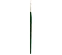 Silver Brush Limited Ruby Satin Filbert Oil and Acrylic Paintbrush, Size 1 | Short Handle, Fine Point Stiff Synthetic Mongoose Bristle, Superb Paint Absorbency, Soft-edged Strokes, Tabletop Painting