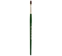 Silver Brush Limited Ruby Satin Filbert Oil and Acrylic Paintbrush, Size 6 | Short Handle, Fine Point Stiff Synthetic Mongoose Bristle, Superb Paint Absorbency, Soft-edged Strokes, Tabletop Painting