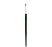 Silver Brush Limited Ruby Satin Pointed Triangle Oil Paintbrush, Size XSM | Acrylic, Heavy Body, Short Handle, Fine Point Stiff Synthetic Bristle, Superb Paint Absorbency, Floral and Abstract Painting