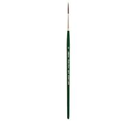 Silver Brush Limited Ruby Satin Script Liner Oil Paintbrush, Size 2 | Short Handle, Acrylic, Heavy-body Paint, Fine Point Stiff Synthetic Bristle, Scrollwork, Thin lines, Tabletop Painting