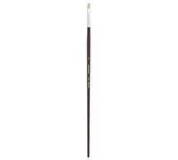 Silver Brush Limited Silverstone Bright Oil Brush, Size 2, Long Handle | Stiff Flagged Hog Bristle, Superb Paint Absorbency, Lightly Textured Choppy, Tight Strokes, Easel Painting