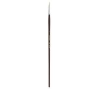 Silver Brush Limited Silverstone Round Oil Paintbrush, Size 1, Long Handle | Stiff Flagged Hog Bristle, Superb Paint Absorbency, Lightly Textured Thin and Broad Lines Stroke, Easel Painting