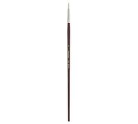Silver Brush Limited Silverstone Round Oil Paintbrush, Size 2, Long Handle | Stiff Flagged Hog Bristle, Superb Paint Absorbency, Lightly Textured Thin and Broad Lines Stroke, Easel Painting