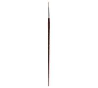Silver Brush Limited Silverstone Round Oil Paintbrush, Size 4, Long Handle | Stiff Flagged Hog Bristle, Superb Paint Absorbency, Lightly Textured Thin and Broad Lines Stroke, Easel Painting