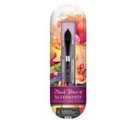 Silver Brush Limited SLM-3099 Susan Louise Moyer Basic Set, Paintbrushes for Watercolor, Gouache, Inks, & Dyes, Set of 3, Size 3/4 Inch Oval and Sizes 6 and 8 Round Paintbrushes, Short Handle