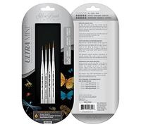 Silver Brush Limited UMS-2455S Ultra Mini Ultimate Round Set, 4pc Model and Miniature Painting Detail Brushes, Synthetic Japanese Filament Acrylic Paint Brush Set, Ergonomic Comfort Grip Handle