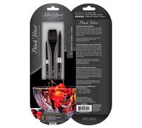 Silver Brush Limited WC-3201S Black Velvet Basic Watercolor Set, 3pc Professional Paint Brush Set, Squirrel Hair and Synthetic Mix Blend Filament Flat and Round Watercolour Brushes, Short Handle