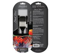 Silver Brush Limited WC-3203S Black Velvet Background Painting Set, Set of 3 Brushes, Square Wash Size 1/2 Inch, Flat Size 1-1/2 Inch and Jumbo Round Size Small