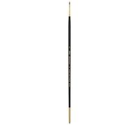 Silver Brush "Renaissance Cats Tongue Long Handle Series Brush, Pure Kolinsky Sable Hair, Black, Size 1