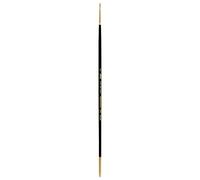 Silver Brush Renaissance Round Long Handle Brush, Pure Kolinsky Sable Hair, Black, Size 2