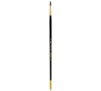 Silver Brush "Renaissance Round Long Handle Series Brush, Pure Kolinsky Sable Hair, Black, Size 12