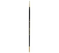 Silver Brush "Renaissance Round Long Handle Series Brush, Pure Kolinsky Sable Hair, Black, Size 3