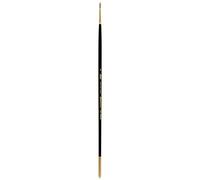 Silver Brush "Renaissance Round Long Handle Series Brush, Pure Kolinsky Sable Hair, Black, Size 4