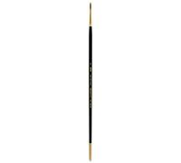 Silver Brush "Renaissance Round Long Handle Series Brush, Pure Kolinsky Sable Hair, Black, Size 8