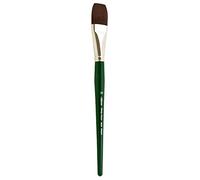 Silver Brush Ruby Satin Bright Short Handle Series 2502S Size 26, Stiff Synthetic Filaments, Hunter Green, 23x3x2 cm
