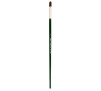 Silver Brush Ruby Satin Filbert Long Handle Series 2503 Size 4, Stiff Synthetic Filaments, Hunter Green, 31x1x1 cm