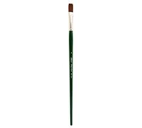 Silver Brush Ruby Satin Flat Long Handle Series 2501 Size 6, Stiff Synthetic Filaments, Hunter Green, 32x1x1 cm
