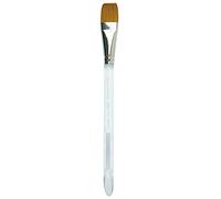 Silver Brush Series 2008S Golden Natural SQ Wash Brush with Short Handle, Natural Hair Synthetic Blend, Claret, Size 3/4-Inch, 19 mm