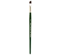 Silver Brush Series 2506S Ruby Satin Angular Brush with Short Handle, Stiff Synthetic Filaments, Hunter Green, Size 1/4-Inch, 6 mm