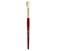 Silver Brush Series 5518S Silver Mop Round Short Handle Brush, Goat Hair, Crimson/White, Size 12