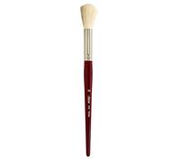 Silver Brush Series 5518S Silver Mop Round Short Handle Brush, Goat Hair, Crimson/White, Size 14