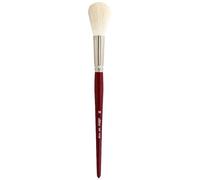 Silver Brush Series 5518S Silver Mop Round Short Handle Brush, Goat Hair, Crimson/White, Size 16
