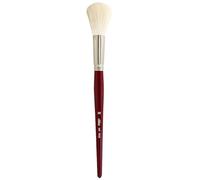 Silver Brush Series 5518S Silver Mop Round Short Handle Brush, Goat Hair, Crimson/White, Size 20