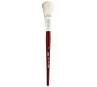 Silver Brush Series 5519S Silver Mop Oval Short Handle Brush, Goat Hair, Crimson/White, Size 1-Inch/25 mm