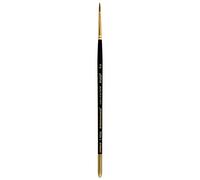 Silver Brush Series 7100S Renaissance Round Short Handle Brush, Pure Kolinsky Sable Hair, Black, Size 2