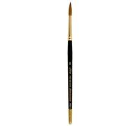 Silver Brush Series 7100S Renaissance Round Short Handle Brush, Pure Kolinsky Sable Hair, Black, Size 8