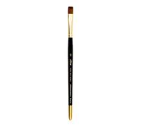 Silver Brush Series 7102S Renaissance Bright Short Handle Brush, Pure Kolinsky Sable Hair, Black, Size 8