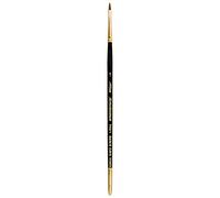 Silver Brush Series 7110S Renaissance Cats Tongue Short Handle Brush, Pure Kolinsky Sable Hair, Black, Size 1