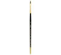 Silver Brush Series 7110S Renaissance Cats Tongue Short Handle Brush, Pure Kolinsky Sable Hair, Black, Size 2