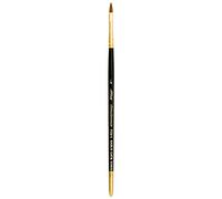 Silver Brush Series 7110S Renaissance Cats Tongue Short Handle Brush, Pure Kolinsky Sable Hair, Black, Size 4