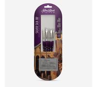 Silver Brush : Silver Silk 88 : Synthetic Brush : Short Handle : Set 104 : 6 Pieces