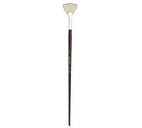 Silver Brush Silverstone Fan Long Handle Brush, Hog Bristle, Deep Maroon, Size 6