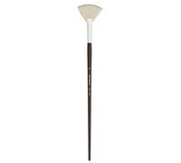Silver Brush Silverstone Fan Long Handle Brush, Hog Bristle, Deep Maroon, Size 8