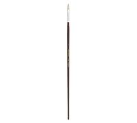 Silver Brush Silverstone Filbert Long Handle Brush, Hog Bristle, Deep Maroon, Size 1