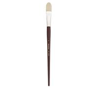 Silver Brush Silverstone Filbert Long Handle Brush, Hog Bristle, Deep Maroon, Size 12