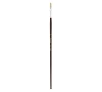 Silver Brush Silverstone Filbert Long Handle Brush, Hog Bristle, Deep Maroon, Size 2