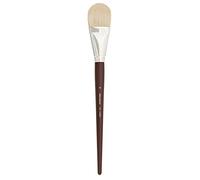 Silver Brush Silverstone Filbert Long Handle Brush, Hog Bristle, Deep Maroon, Size 20