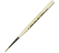 Silver Brush Ultra Mini Designer Round Short Handle Series 2431S Size 4, Golden Taklon Filaments, Pearl White, 17x1x1 cm