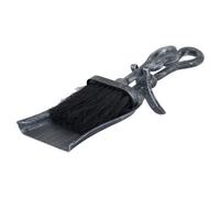 Silver Brushed Steel Crook Top Hearth Tidy Set