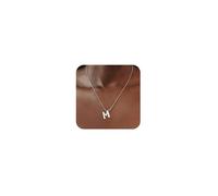 Silver Bubble Letter for Women, Sterling Balloon Initial A-Z Pendant Trendy Dainty Satellite Bead Chain Personalized Custom Jewelry Gifts Women