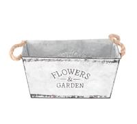 Silver Bucket Iron with Handle Flower for Dried Flowers