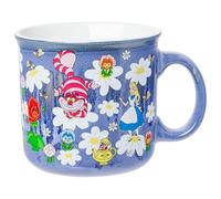 Silver Buffalo Alice in Wonderland Wild Flower Toss Reactive Glaze Ombre 20oz Ceramic Camper Mug