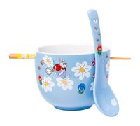Silver Buffalo Alice in Wonderland Wildflower Character Toss 20oz Ceramic Ramen Bowl w/Chopsticks and Spoon